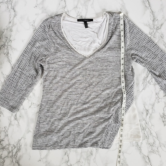 WHBM Striped Asymmetrical Blouse - Picture 3 of 6